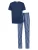 Mey Pyjama kort ‘Graphic Stripes’  blauw