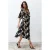 TRENDYOLMİLLA Dames Zwart Bloemen Midi Kort Casual Double-breasted Jurken