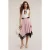 Motivi Striped Cotton Midi Skirt Light Blue