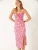 Bianco Lucci Jurk  pink / wit