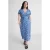 Anytime midi overslagjurk all-overprint blauw