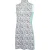 Calvin Klein Dames Bladerenprint Rits Hals Shift Jurk (Wit/Zwart)