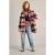 White Stuff Karla Check Coat Plum Multi