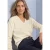 Langarm Pullover mit V-Ausschnitt