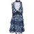 Mouwloze jurk met ruches van Self-Portrait in blauw polyester