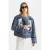 Scotch & Soda Reversible Printed Quilted Jacket Horse Bandana Dress Blues
