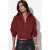 Dames Korte Geribbelde Rits Cardigan