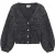 Another Label Charlotte Knitted Cardigan Long Sleeve Black Melee