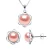 Versiering ketting en oorbellen PETAL Freshwater Pearl 8-9mm Natural Roze 925
