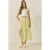 Hoog-taille Bloemige Maxi Rok met Rimpeldetail