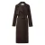Vrouwelijke geborduurde fluid trenchcoat in twill met riem COMMA