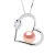 LIEFDE ketting zoetwaterparels 8-9mm Rose 925