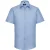Russell Collection Heren Oxford Getailleerde Overhemd met Korte Mouwen (Oxford Blauw)
