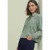 Blouse met ribstofmix