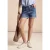 Street One Dames Jeansshort in Blauw