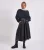 Gestreepte gebreide oversized trui met vleermuismouwen