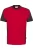HAKRO 290 T-Shirt ronde hals rood/antraciet, Effen