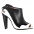 Roland Mouret Damier Slingback Enkellaarsjes in Zwart Leer