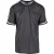 Urban Classics Heren Gestreept Mesh Oversized T-shirt (Zwart/Wit)