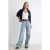 TRENDYOLMİLLA Dames Donkerblauw Effen Wijde pijp Hoge taille Jeans