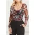 GUESS Leopard Rose Mesh Top Blouse Print