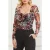 GUESS Marciano By  Leopard Rose Mesh Top Blouse Print
