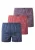 SNOCKS Boxershorts  blauw / lichtrood / wit