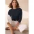Shirt met 3/4-mouwen en geribbelde details