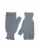 GOBI Cashmere Handschoenen met korte vingers ‘Rib-Knit Cashmere Gloves’  grijs