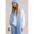 WE Fashion gebreide sjaal blauw