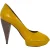 Lanvin Peep-Toe Platform Pumps in Gele Leren Lak