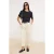 TRENDYOLMİLLA Dames Ecru Effen Baggy Hoge taille Jeans