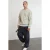 TRENDYOL MAN Heren Grijs Slogan Lang Oversized Sweatshirts