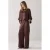 Summum wide leg regular waist broek bruin