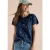 Cecil Dames Shirt met ronde hals en frontprint in Blauw