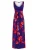 HotSquash Jurk ‘Empire’  donkerblauw / perzik / kreeft