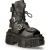 New Rock Unisex zwarte veganistisch lederen sandaallaarzen – BIOS107-V1