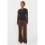 Ydence mesh top met stippen – donkerbruin