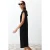 TRENDYOLMİLLA Dames Zwart Effen Midi Kort Casual T-shirt Jurk Jurken