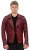 Heren slim-fit brando lederen bikerjack met dubbele rits-Caïro