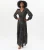 Zwart Lurex Chiffon Gelegenheid Gestaffelde Maxi Dres