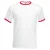 Fruit Of The Loom Heren Ringer T-shirt met korte mouwen (Wit/Rood)