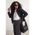 Trendyol Curve Dames Grijs Gestippeld Lang, Oversized Grote maten Blazers