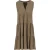 Mouwloze olijf jurk met A-lijn
