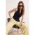 TRENDYOLMİLLA Dames Zwart Effen Mouwloos Regular fit Blouses