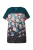 Ulla Popken Shirt  jade groen / donkergroen / rosa / zwart