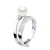 Ring Rush Verstelbare Ronde Zoetwater Parel sieraden 7-8mm White 925