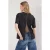 TRENDYOLMİLLA Dames Zwart Effen Kort Oversized T-shirts