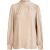 EsQualo Blouse Crinkled Velvet Sand
