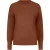 EsQualo Sweater R-neck Buttoned Sleeve Cuff Brown